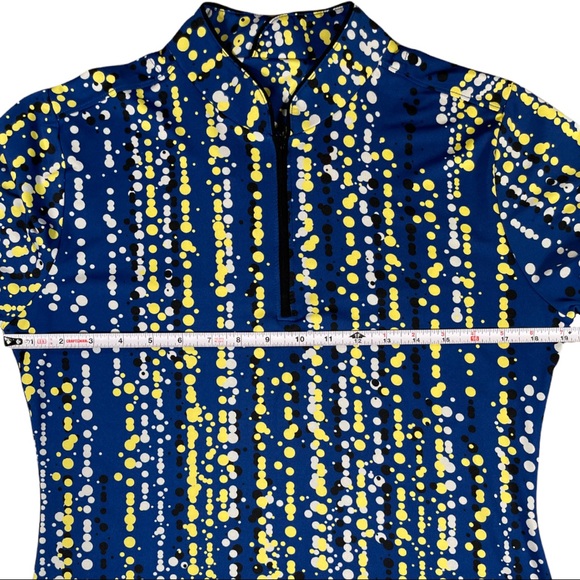 Maggie Lane, no size, Jersey, stretchy silky material, blue with colorful dots - Picture 11 of 12